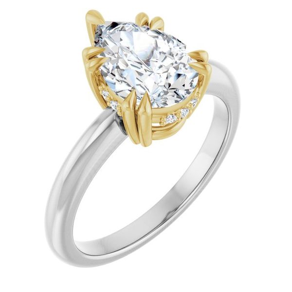 Double Claw-Prong Engagement Ring