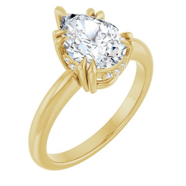 Double Claw-Prong Engagement Ring