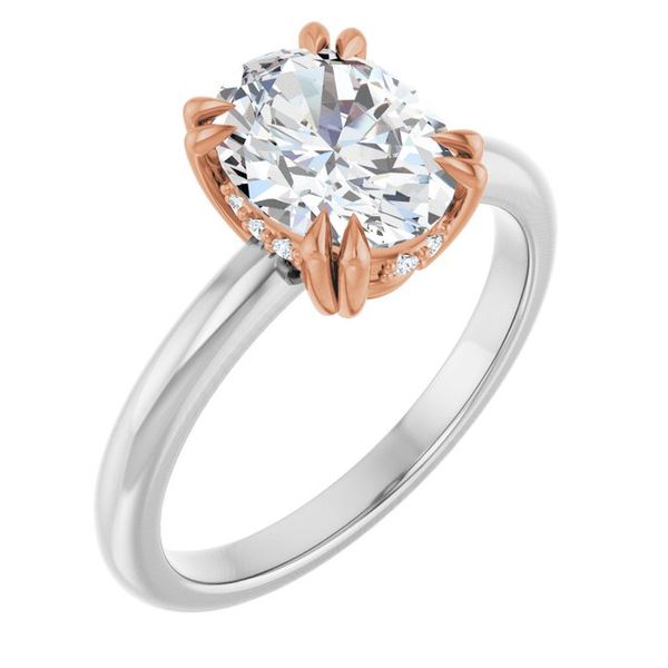 Double Claw-Prong Engagement Ring