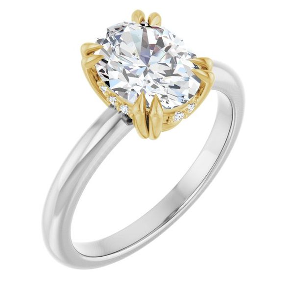 Double Claw-Prong Engagement Ring