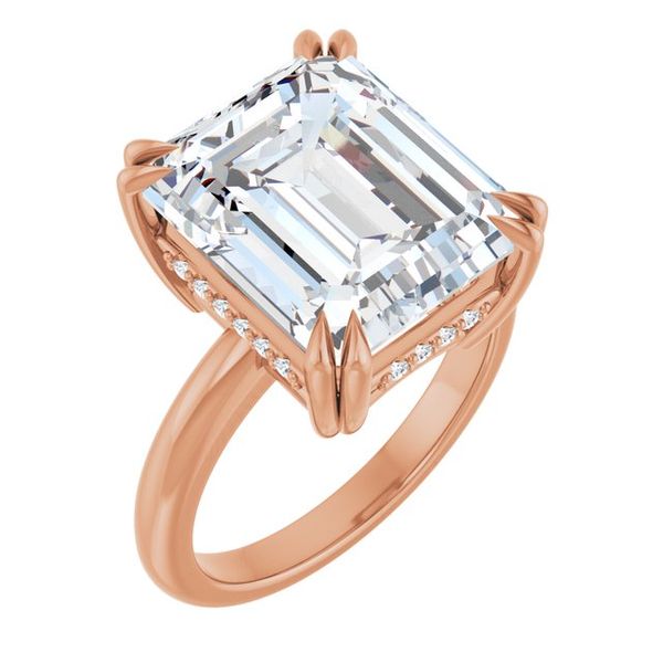 Double Claw-Prong Engagement Ring