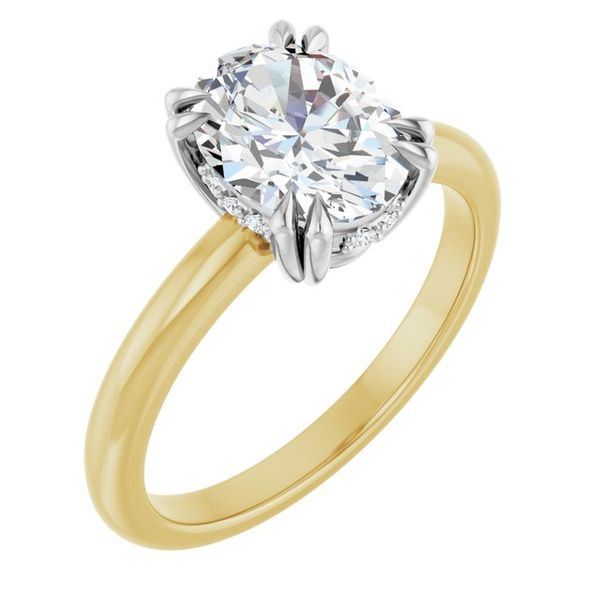 Double Claw-Prong Engagement Ring