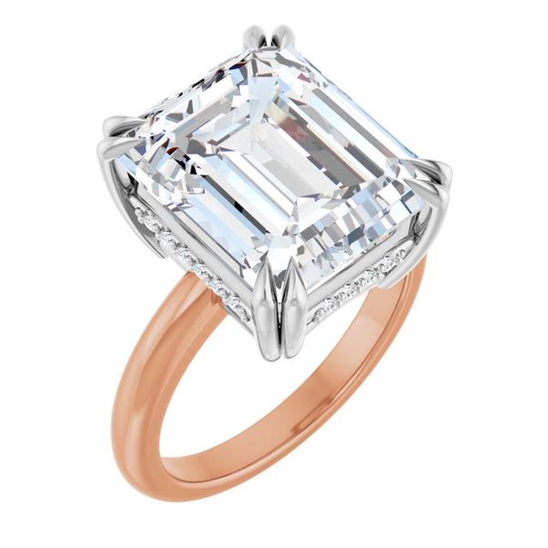 Double Claw-Prong Engagement Ring