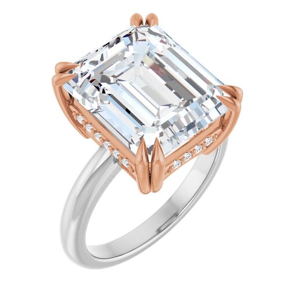 Double Claw-Prong Engagement Ring