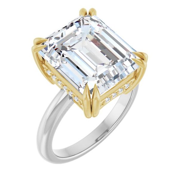 Double Claw-Prong Engagement Ring