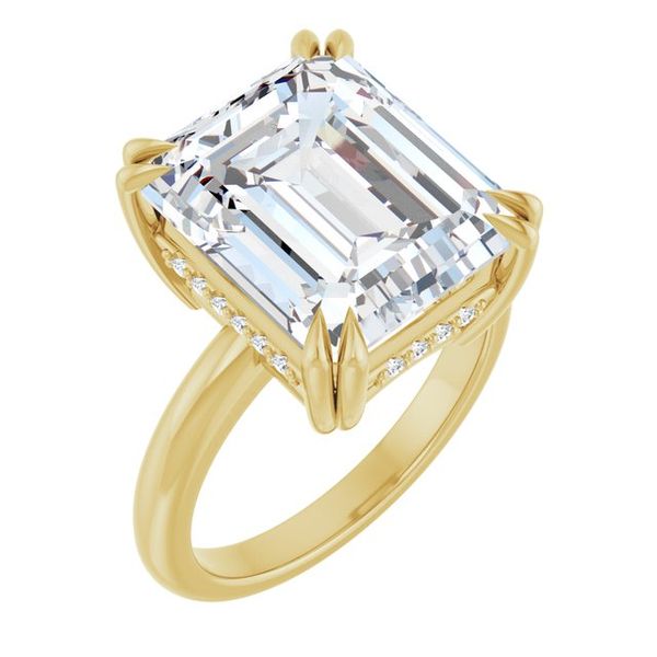 Double Claw-Prong Engagement Ring
