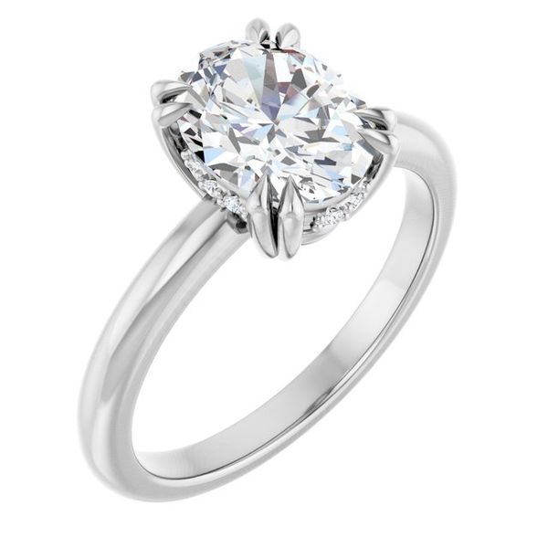 Double Claw-Prong Engagement Ring