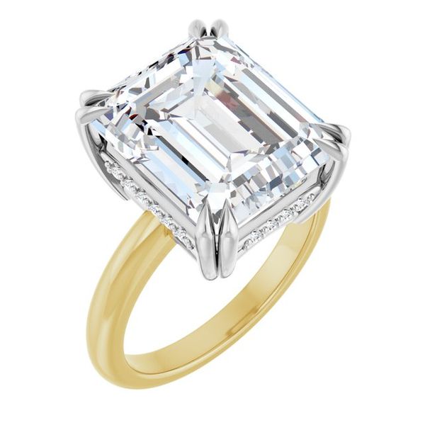 Double Claw-Prong Engagement Ring