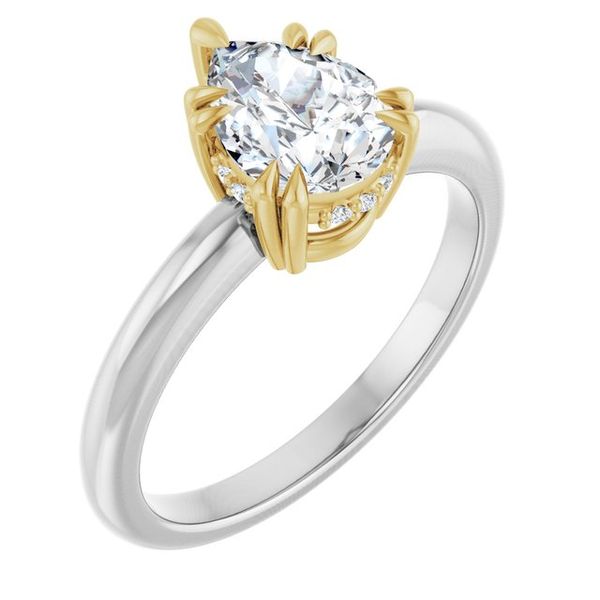 Double Claw-Prong Engagement Ring