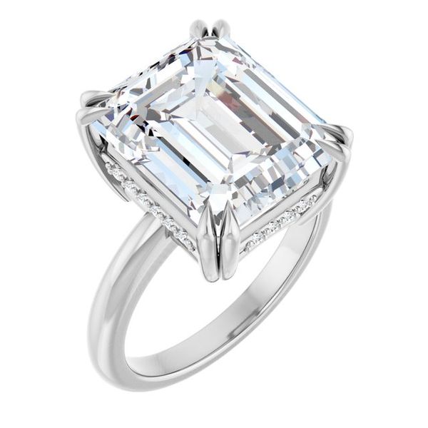 Double Claw-Prong Engagement Ring
