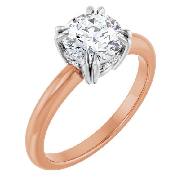 Double Claw-Prong Engagement Ring