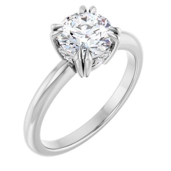 Double Claw-Prong Engagement Ring