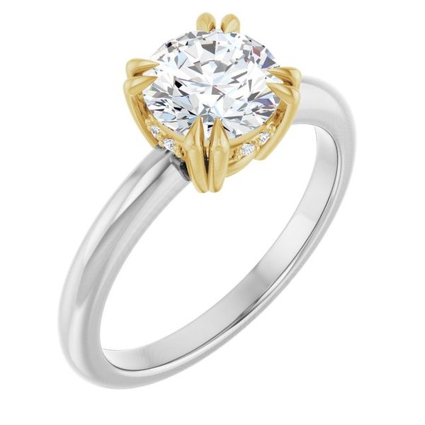 Double Claw-Prong Engagement Ring
