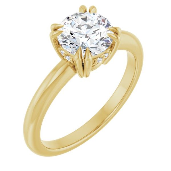 Double Claw-Prong Engagement Ring
