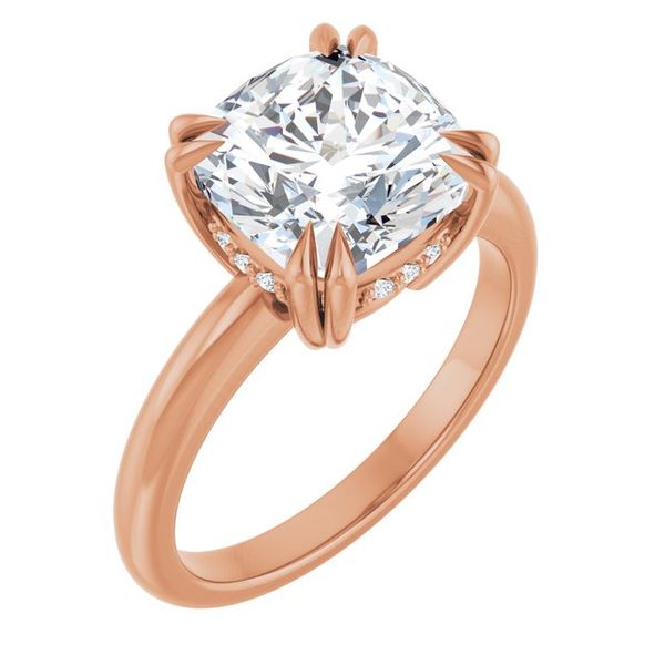 Double Claw-Prong Engagement Ring