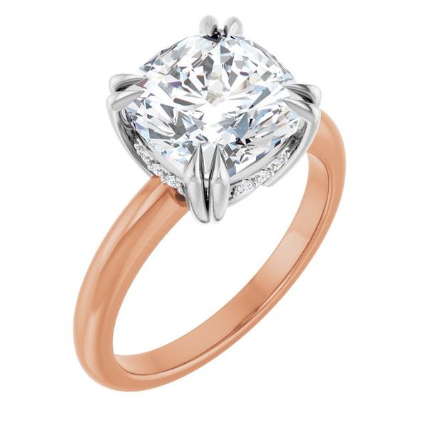 Double Claw-Prong Engagement Ring