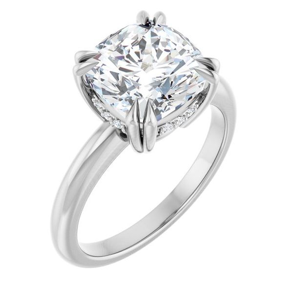 Double Claw-Prong Engagement Ring