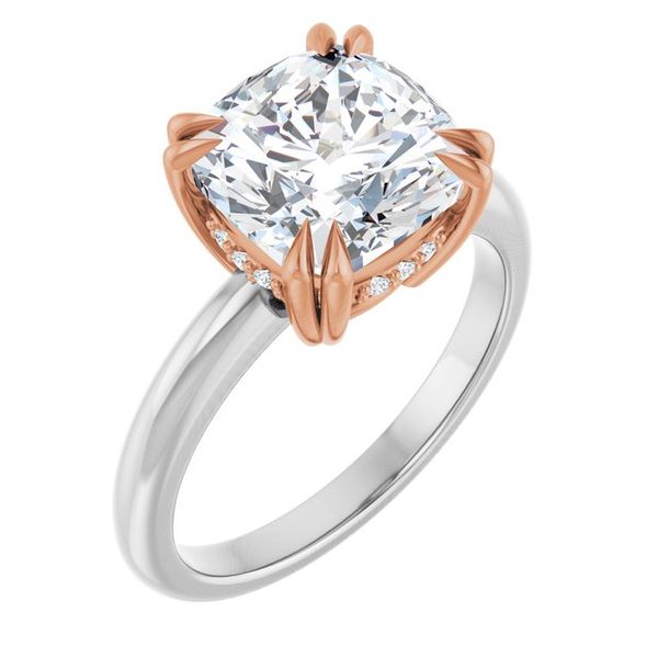Double Claw-Prong Engagement Ring