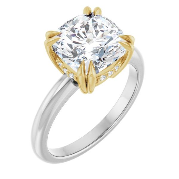 Double Claw-Prong Engagement Ring