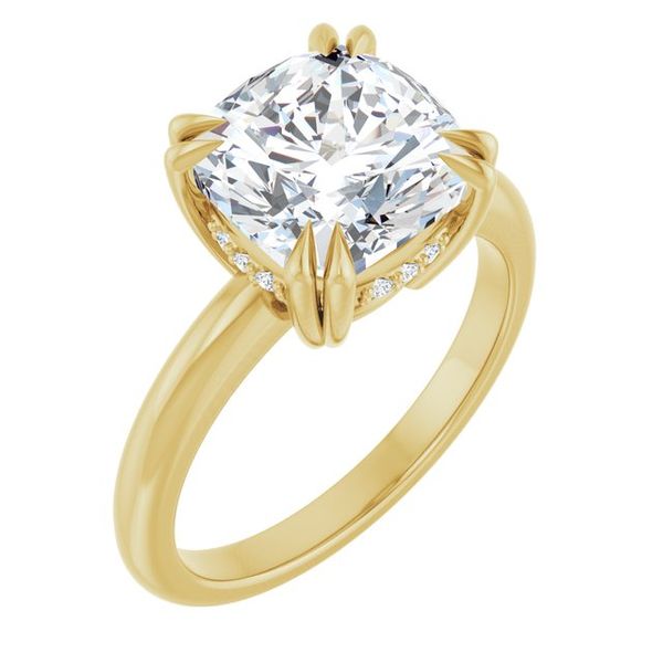 Double Claw-Prong Engagement Ring