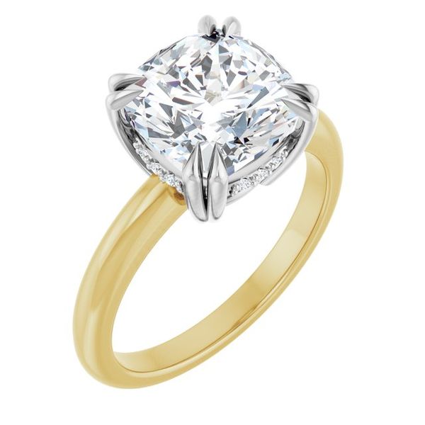 Double Claw-Prong Engagement Ring