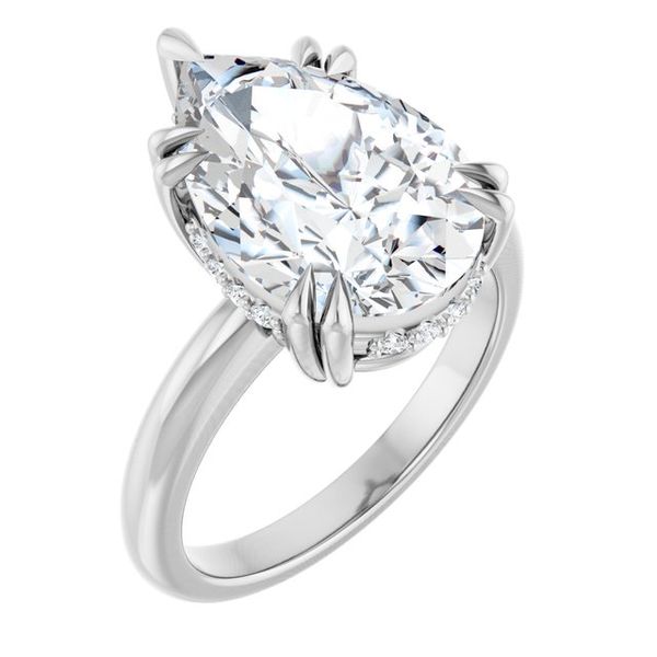 Double Claw-Prong Engagement Ring