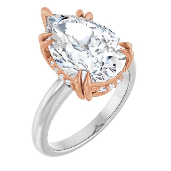 Double Claw-Prong Engagement Ring