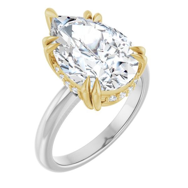 Double Claw-Prong Engagement Ring