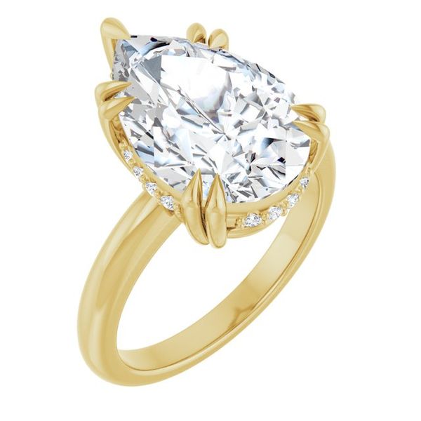 Double Claw-Prong Engagement Ring