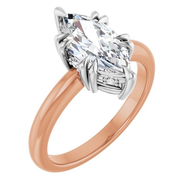 Double Claw-Prong Engagement Ring