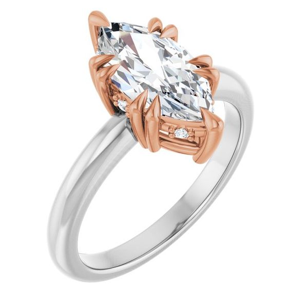 Double Claw-Prong Engagement Ring