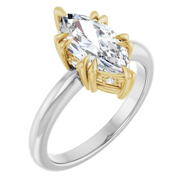 Double Claw-Prong Engagement Ring