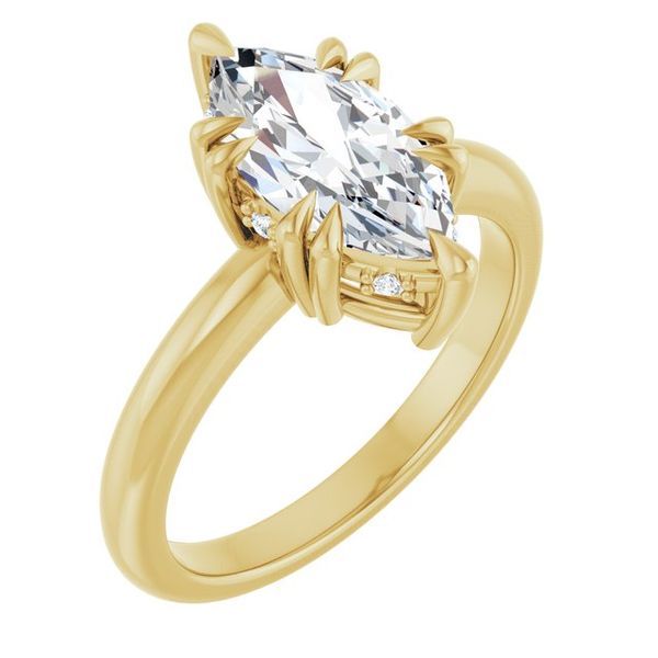 Double Claw-Prong Engagement Ring