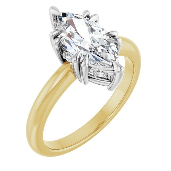 Double Claw-Prong Engagement Ring