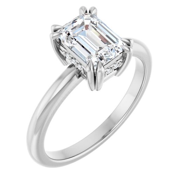 Double Claw-Prong Engagement Ring