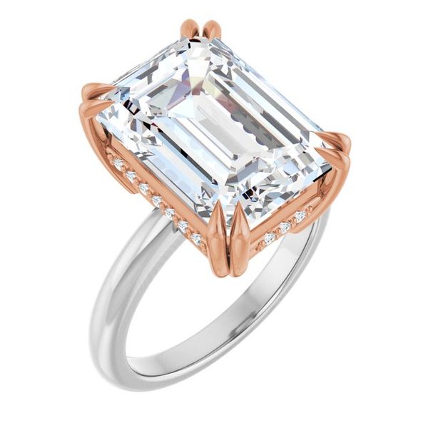 Double Claw-Prong Engagement Ring