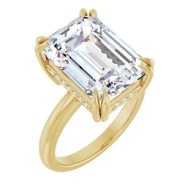 Double Claw-Prong Engagement Ring