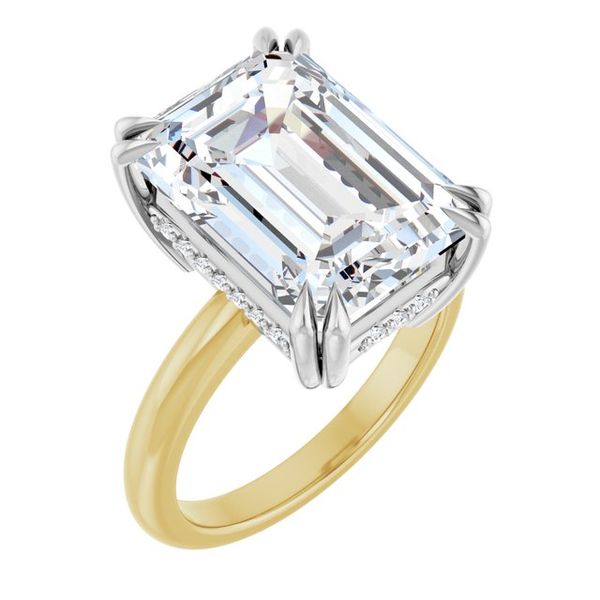 Double Claw-Prong Engagement Ring