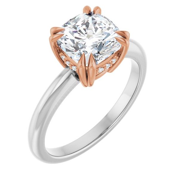 Double Claw-Prong Engagement Ring