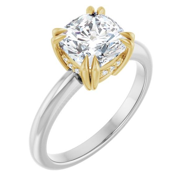 Double Claw-Prong Engagement Ring