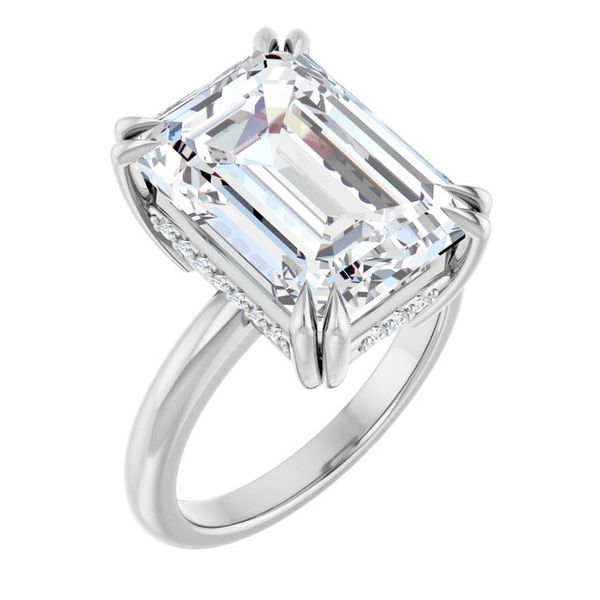 Double Claw-Prong Engagement Ring