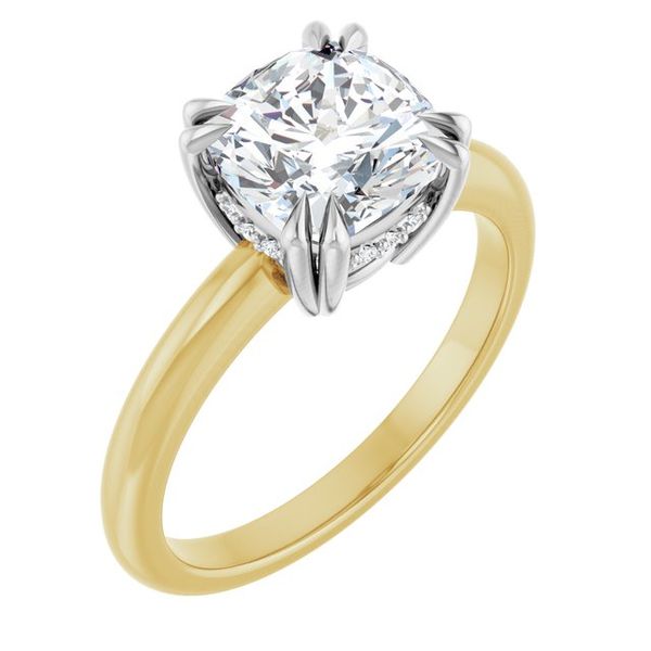 Double Claw-Prong Engagement Ring