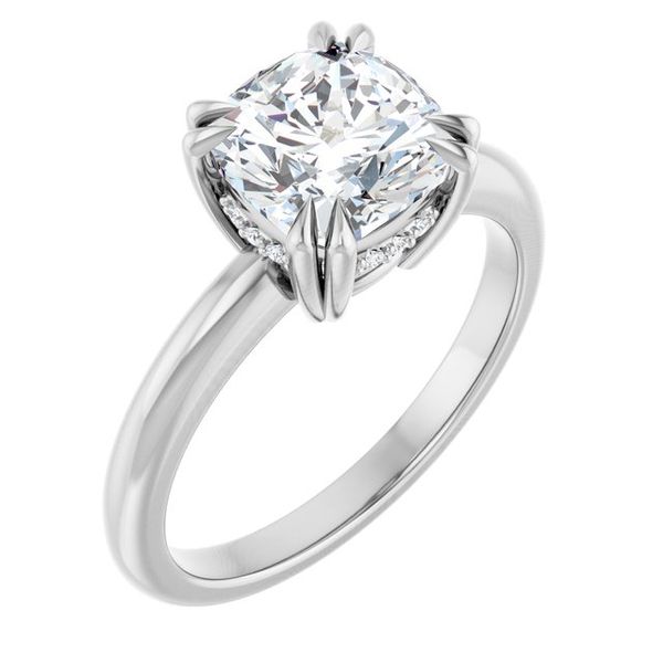 Double Claw-Prong Engagement Ring
