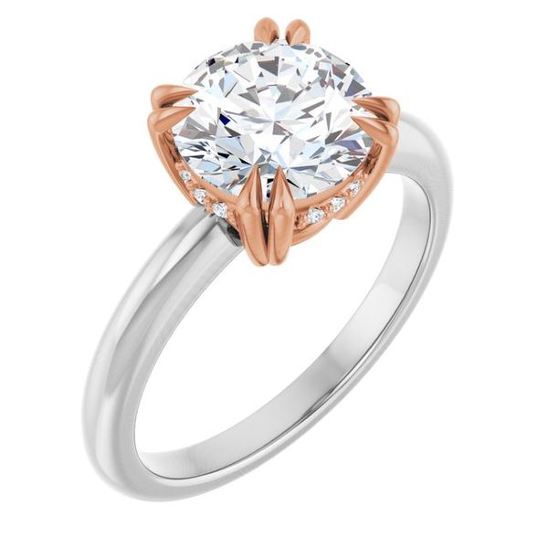 Double Claw-Prong Engagement Ring