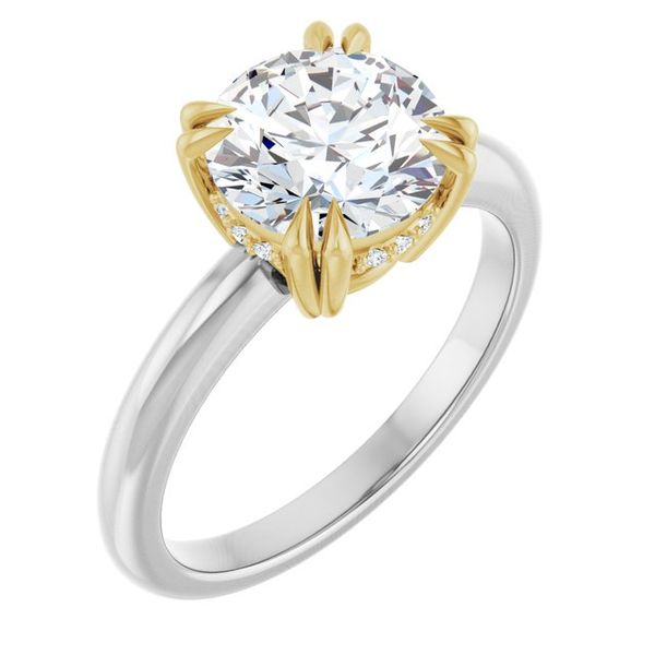 Double Claw-Prong Engagement Ring
