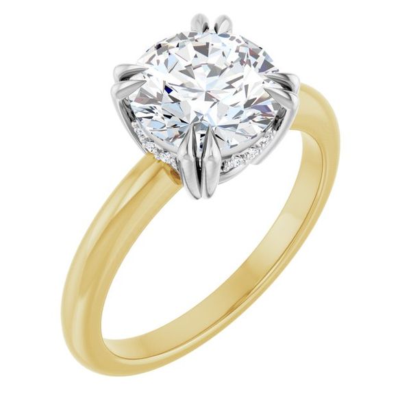 Double Claw-Prong Engagement Ring