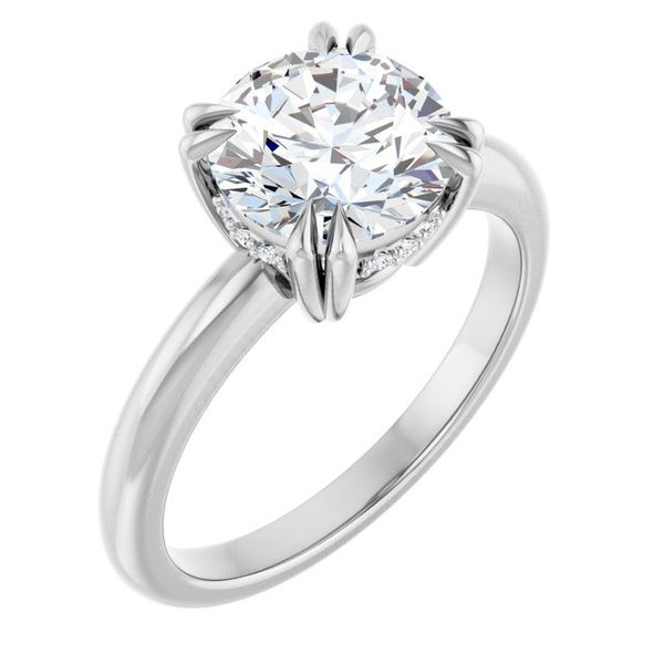 Double Claw-Prong Engagement Ring