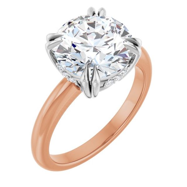Double Claw-Prong Engagement Ring