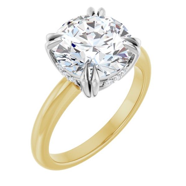 Double Claw-Prong Engagement Ring