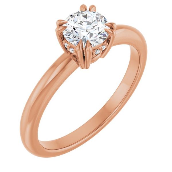 Double Claw-Prong Engagement Ring